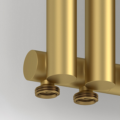 Отопительный радиатор Сунержа Эстет-1 EU50 левый 1200х180 4 секции, матовое золото, 032-0310-1204