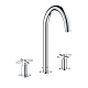 Смеситель для раковины на три отверстия, DN 15 M-Size Grohe Atrio 20008003, цвет хром