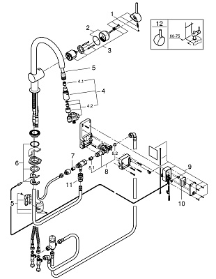 Сенсорный однорычажный смеситель для мойки 1/2 Grohe Minta Touch 31358DC1, цвет суперсталь