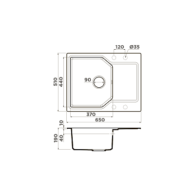 Кухонная мойка Omoikiri Yonaka 65-MA artgranit / марципан, 4993343