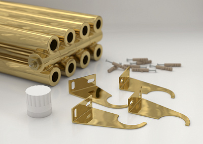 Отопительный радиатор Сунержа Эстет-00 EU50 1200х495 11 секций, золото, 03-0322-1211