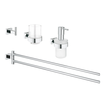 Набор аксессуаров 4 в 1 Grohe Essentials Cube 40847001, цвет хром