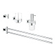 Набор аксессуаров 4 в 1 Grohe Essentials Cube 40847001, цвет хром