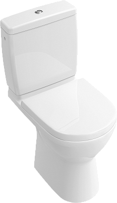 Унитаз-компакт с открытым смывным краем Villeroy&Boch O.novo 5689R0R1, цвет альпийский белый ceramic