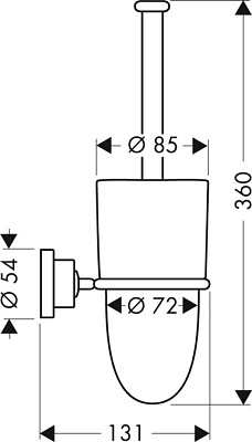 Набор для WC настенный, цвет шлифованное красное золото. AXOR Citterio 41735310