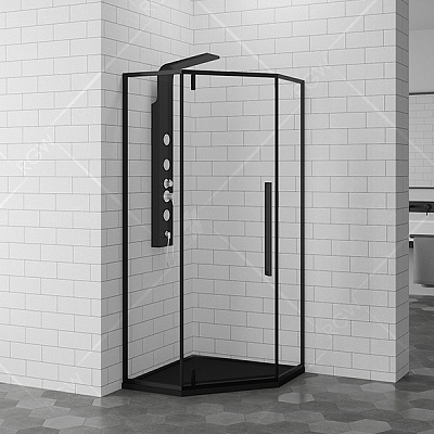 Душевой уголок 1000x1000, черный, RGW SV-81B