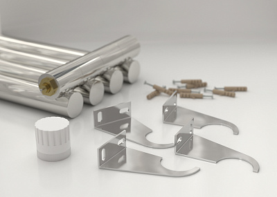 Отопительный радиатор Сунержа Эстет-1 EU50 правый 500х135 3 секции, без покрытия, 00-0311-5003