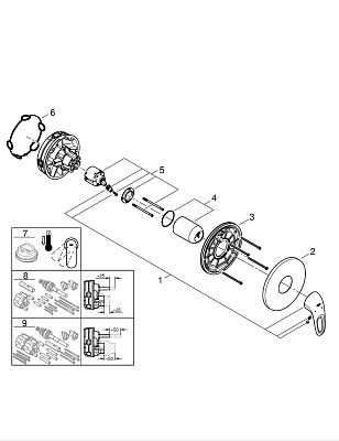 Смеситель однорычажный для душа Grohe Eurostyle 24048LS3, цвет белая луна