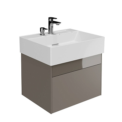 Тумба подвесная 2 ящика 600, песчаный, Kerama Marazzi LOGICA LOG.60.2\SAN