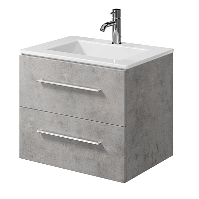 Тумба Creto Ares 600 мм, серая, подвесная, 10-1161B