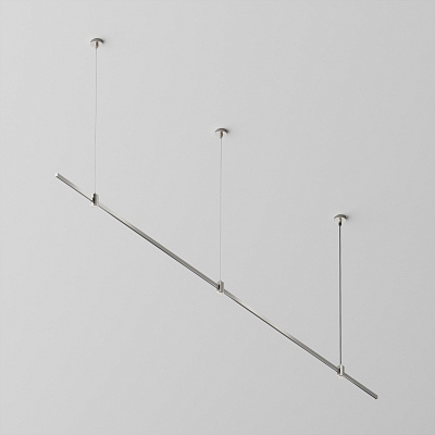 Готовая конструкция прямая на тросовых подвесах Hang без светильников и блока питания, платина