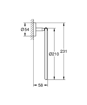 Кольцо для полотенца Grohe BauCosmopolitan 40460001, цвет хром