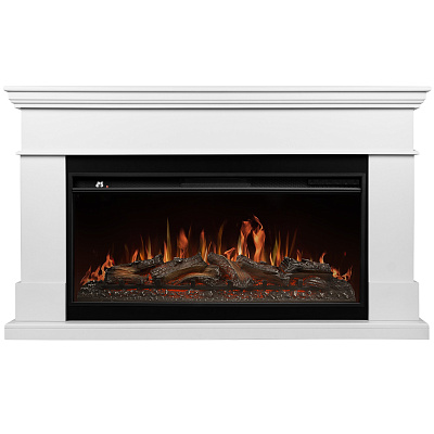 Каминокомплект: Очаг Royal Thermo Aurora RTFP/P-AR40LS, портал California 42/40/36, белый