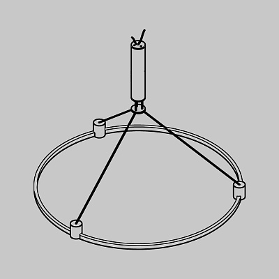 Готовая конструкция круглая D650мм c основанием под блок питания без светильников и блока питания, п