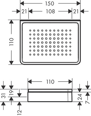 Мыльница/полка, цвет хром. AXOR Universal Accessories 42803000