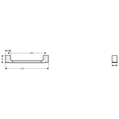Поручень, цвет шлифованная бронза. AXOR Urquiola 42430140
