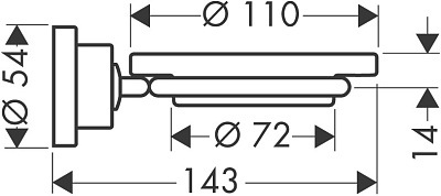 Мыльница, цвет шлифованное золото. AXOR Citterio 41733250