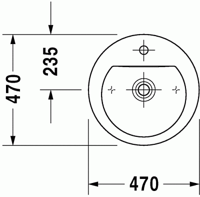 Раковина, белый alpin, Duravit Darling New 0497470000