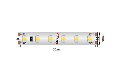 Лента светодиодная DSG 3528 120L-V24-IP65, 3000K,120 LED, 9.6 W/m, LUX, SWG  021284
