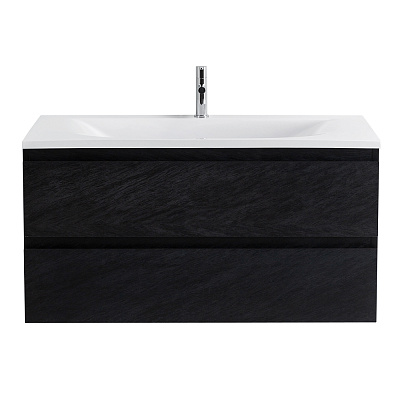 Тумба под раковину 800, два выкатных ящика, чёрный, Cezares MOLVENO-80-2C-SO-NR	