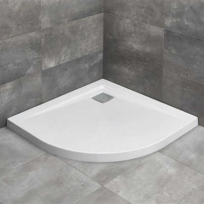 Поддон радиальный с сифоном 900х900х55, акрил, белый, Radaway Argos A900 4AA99-01