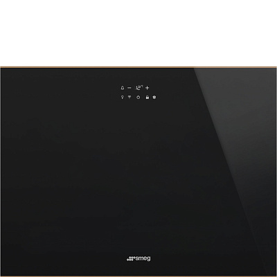 Холодильный шкаф для вина встраиваемый, высота 45 см, петли слева, черное стекло. Smeg CVI621LWNR3