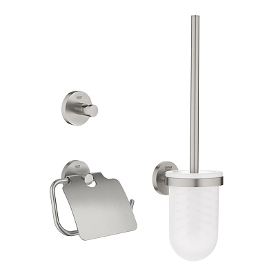 Набор аксессуаров 3 в 1 City Restroom Grohe Essentials 40407DC1, цвет суперсталь