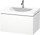 Умывальник мебельный с подвесной тумбочкой c-bonded в комплекте, белый матовый, Duravit L-Cube LC690