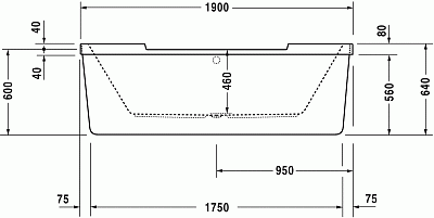 Ванна, отдельно стоящий вариант, белый alpin, Duravit Starck 700012000000000