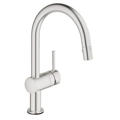 Сенсорный однорычажный смеситель для мойки 1/2 Grohe Minta Touch 31358DC1, цвет суперсталь