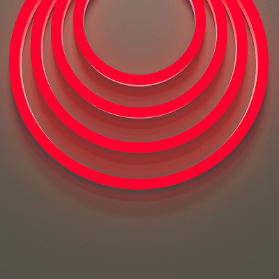 Гибкий неон 25x13 220В 8Вт/м Red IP65 50м