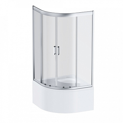 Стекла для душевого ограждения стекла прозрачные / профиль матовое серебро AM.PM Gem W90G-401A090WT