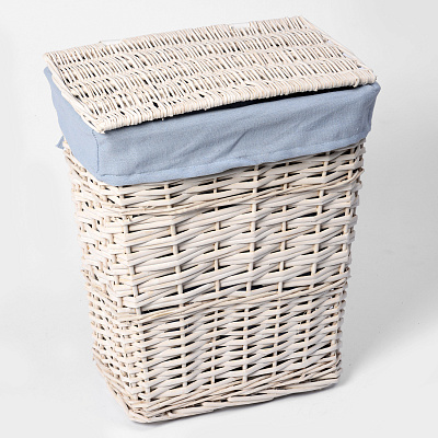 Плетеная корзина для белья с крышкой WasserKRAFT Lippe WB-450-L