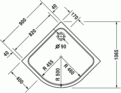 Душевой поддон, белый alpin, Duravit D-Code 720108000000001