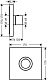 Термостат HighFlow скрытого монтажа квадратный, цвет под сталь. AXOR ShowerSelect 36718800