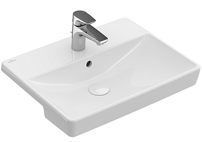 Полувстраиваемая раковина Villeroy&Boch Avento 4A0655R1, цвет альпийский белый ceramicplus