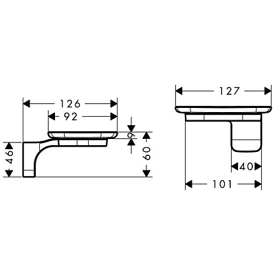 Мыльница, цвет хром. AXOR Urquiola 42433000