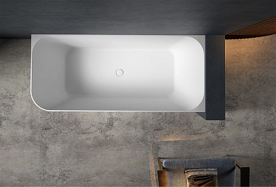 Ванна пристенная 160х75, белый, Abber AB9331-1.6 R