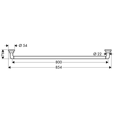 Полотенцедержатель и рейлинг 600 мм, цвет полированное красное золото. AXOR Citterio 41780300
