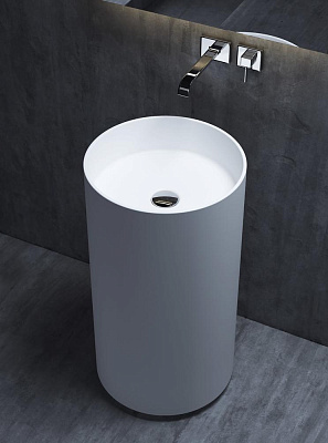 Раковина напольная 450x450x825, Salini Armonia 130111G, белый глянцевый