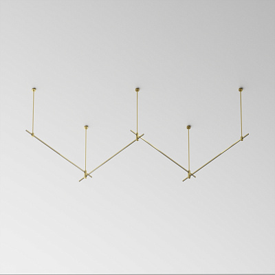 Готовая конструкция прямая 4м двухуровневая на жестких подвесах Long H804 мм без светильников и блок