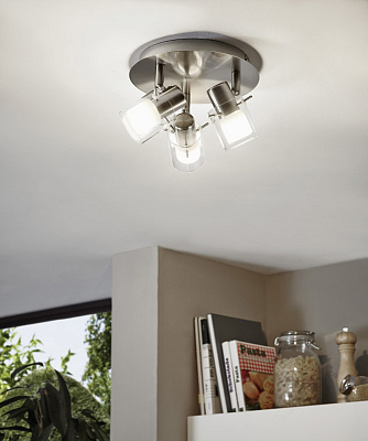 Спот Sparano: настенно-потолочный, светодиод, 3000K, LED, Eglo 93822