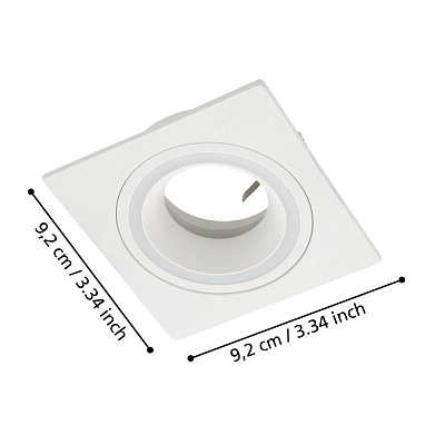 Светильник Carosso: встраиваемый, GU10, Eglo 900454