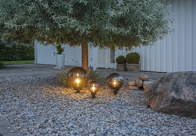 Светильник Monterollo Smoke: грунтовый, уличный, E27, Eglo 900201