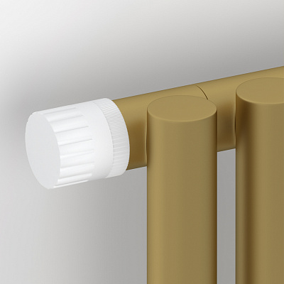 Отопительный радиатор Сунержа Эстет-1 EU50 левый 1200х180 4 секции, матовое золото, 032-0310-1204