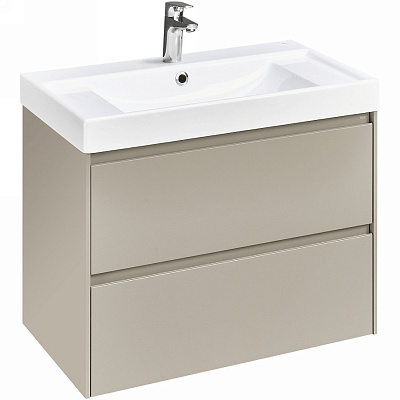 Тумба под раковину подвесная 785x450x565, бежево-серый матовый, Roca ONA 857630510